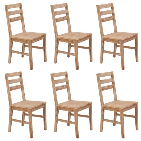 Dining chairs 6 units solid acacia wood by vidaXL, dining chairs - Ref: Foro24-276256, Price: 448,79 €, Discount: %