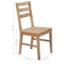 Dining chairs 6 units solid acacia wood by vidaXL, dining chairs - Ref: Foro24-276256, Price: 448,79 €, Discount: %