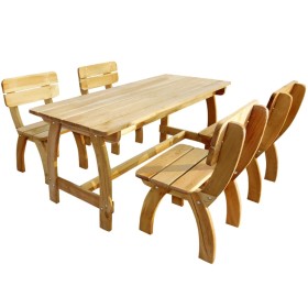 Garten-Essset 5-teilig aus imprägniertem Kiefernholz von vidaXL, Gartensets - Ref: Foro24-273756, Preis: 629,19 €, Rabatt: %