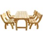 Garten-Essset 5-teilig aus imprägniertem Kiefernholz von vidaXL, Gartensets - Ref: Foro24-273756, Preis: 629,19 €, Rabatt: %