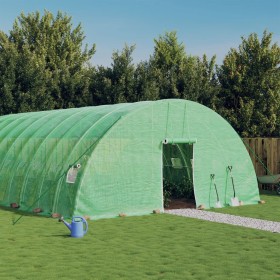 Greenhouse with green steel structure 48 m² 8x6x2.85 m by vidaXL, Greenhouses - Ref: Foro24-3188107, Price: 527,99 €, Discoun...