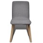 Dining chairs 6 pcs gray fabric and solid oak wood by vidaXL, dining chairs - Ref: Foro24-270569, Price: 593,99 €, Discount: %