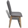 Dining chairs 6 pcs gray fabric and solid oak wood by vidaXL, dining chairs - Ref: Foro24-270569, Price: 593,99 €, Discount: %