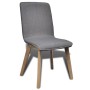 Dining chairs 6 pcs gray fabric and solid oak wood by vidaXL, dining chairs - Ref: Foro24-270569, Price: 593,99 €, Discount: %