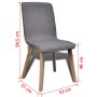 Dining chairs 6 pcs gray fabric and solid oak wood by vidaXL, dining chairs - Ref: Foro24-270569, Price: 593,99 €, Discount: %