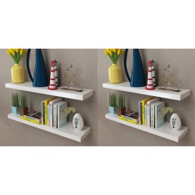 Wall shelves 4 units white 80 cm by vidaXL, Shelves and shelves - Ref: Foro24-275998, Price: 76,99 €, Discount: %