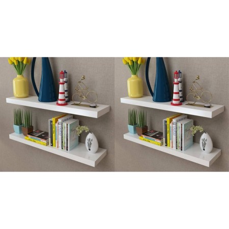 Estantes de pared 4 unidades blanco 80 cm de vidaXL, Estantes y estanterías - Ref: Foro24-275998, Precio: 76,33 €, Descuento: %