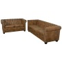 Brown Chesterfield sofas in 2 and 3-seater sizes. by vidaXL, Sofas - Ref: Foro24-274322, Price: 972,08 €, Discount: %