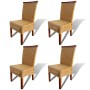 Dining chairs 4 units brown natural rattan by vidaXL, dining chairs - Ref: Foro24-274202, Price: 453,85 €, Discount: %