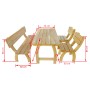 Outdoor table and bench set, 4 pieces made of impregnated pine wood. by vidaXL, Garden sets - Ref: Foro24-273753, Price: 539,...