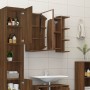 Armario con espejo baño madera marrón roble 80x20,5x64 cm de vidaXL, Tocadores de baño - Ref: Foro24-815524, Precio: 81,30 €,...