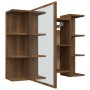 Bathroom cabinet with mirror, brown oak wood, 80x20.5x64 cm by vidaXL, bathroom vanities - Ref: Foro24-815524, Price: 80,65 €...