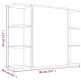 Badezimmer-Spiegelschrank braunes Eichenholz 80x20,5x64 cm von vidaXL, Badezimmerwaschtische - Ref: Foro24-815524, Preis: 81,...