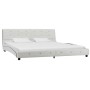 Cama con colchón viscoelástico cuero sintético blanco 180x200cm de vidaXL, Camas y somieres - Ref: Foro24-277558, Precio: 492...