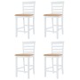 5-piece solid wood brown and white bar table and chairs set by vidaXL, Furniture sets for kitchens and dining rooms - Ref: Fo...