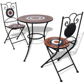 Garden table and chairs set 3 pieces white terracotta ceramic tile by vidaXL, Garden sets - Ref: Foro24-271773, Price: 208,63...