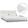 Bed with white synthetic leather mattress 140x200 cm by vidaXL, Beds and slatted bases - Ref: Foro24-277571, Price: 440,79 €,...