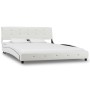 Cama con colchón cuero sintético blanco 140x200 cm de vidaXL, Camas y somieres - Ref: Foro24-277571, Precio: 440,79 €, Descue...