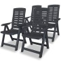 Reclining garden chairs 4 units anthracite gray plastic by vidaXL, Garden chairs - Ref: Foro24-275071, Price: 283,99 €, Disco...