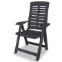 Reclining garden chairs 4 units anthracite gray plastic by vidaXL, Garden chairs - Ref: Foro24-275071, Price: 283,99 €, Disco...