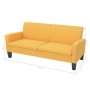 2-teilige Sofagarnitur aus gelbem Stoff von vidaXL, Sofas - Ref: Foro24-278214, Preis: 519,95 €, Rabatt: %