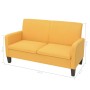 2-teilige Sofagarnitur aus gelbem Stoff von vidaXL, Sofas - Ref: Foro24-278214, Preis: 519,95 €, Rabatt: %