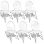 Dining chairs 6 units solid white rubber wood by vidaXL, dining chairs - Ref: Foro24-272090, Price: 430,77 €, Discount: %