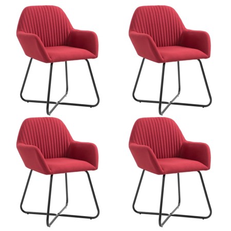 Dining chairs 4 units of red wine-colored fabric by vidaXL, dining chairs - Ref: Foro24-277110, Price: 377,54 €, Discount: %