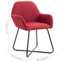 Dining chairs 4 units of red wine-colored fabric by vidaXL, dining chairs - Ref: Foro24-277110, Price: 377,54 €, Discount: %