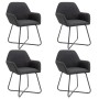 Dining chairs 4 units of black fabric by vidaXL, dining chairs - Ref: Foro24-277106, Price: 352,15 €, Discount: %