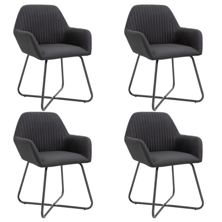 Dining chairs 4 units of black fabric by vidaXL, dining chairs - Ref: Foro24-277106, Price: 352,15 €, Discount: %