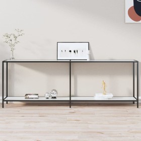 Mesa consola vidrio templado blanco 220x35x75,5 cm de vidaXL, Mesas auxiliares - Ref: Foro24-331712, Precio: 132,63 €, Descue...