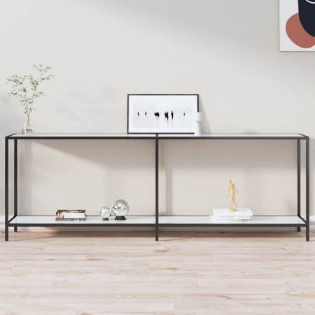 Mesa consola vidrio templado blanco 220x35x75,5 cm de vidaXL, Mesas auxiliares - Ref: Foro24-331712, Precio: 132,99 €, Descue...