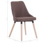 Dining chairs 6 units brown fabric by vidaXL, dining chairs - Ref: Foro24-277022, Price: 328,21 €, Discount: %