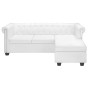 Sofá Chesterfield en forma L cuero artificial blanco de vidaXL, Sofás - Ref: Foro24-275225, Precio: 599,00 €, Descuento: %