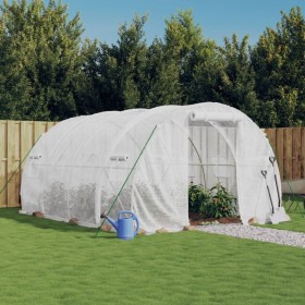 Greenhouse with white steel structure 12 m² 4x3x2 m by vidaXL, Greenhouses - Ref: Foro24-3188050, Price: 186,72 €, Discount: %