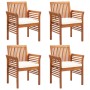 Garden dining set 5 pieces and solid acacia wood cushions by vidaXL, Garden sets - Ref: Foro24-278897, Price: 592,77 €, Disco...