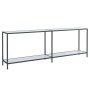 Mesa consola vidrio templado blanco 220x35x75,5 cm de vidaXL, Mesas auxiliares - Ref: Foro24-331712, Precio: 132,99 €, Descue...