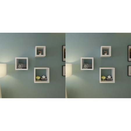 Estantería de cubos para pared 6 unidades blanco de vidaXL, Estantes y estanterías - Ref: Foro24-275973, Precio: 56,88 €, Des...