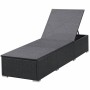 Sun loungers with cushions 2 pcs black synthetic rattan by vidaXL, Loungers - Ref: Foro24-277088, Price: 305,53 €, Discount: %