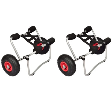 Kayak cart 2 aluminum units by vidaXL, Boat Trailers - Ref: Foro24-277087, Price: 137,76 €, Discount: %