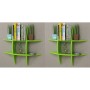 Wall shelves 2 units green by vidaXL, Shelves and shelves - Ref: Foro24-275995, Price: 53,99 €, Discount: %