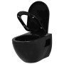 Wall-hung toilet with hidden black ceramic cistern by vidaXL, Bathrooms - Ref: Foro24-275792, Price: 295,82 €, Discount: %