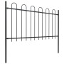 Garden fence with black steel hoop tips 13.6x1 m by vidaXL, fence panels - Ref: Foro24-277663, Price: 644,54 €, Discount: %