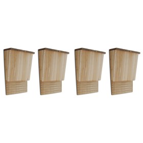 Bat houses 4 units made of wood 22x12x34 cm by vidaXL, bat shelters - Ref: Foro24-276009, Price: 62,99 €, Discount: %