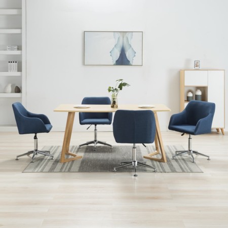 Swivel dining chairs 4 units blue fabric by vidaXL, dining chairs - Ref: Foro24-278435, Price: 244,99 €, Discount: %