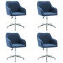 Drehbare Esszimmerstühle, 4 Einheiten, blauer Stoff von vidaXL, Essstühle - Ref: Foro24-278435, Preis: 244,77 €, Rabatt: %