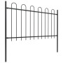 Garden fence with black steel hoop tips 8.5x1 m by vidaXL, fence panels - Ref: Foro24-277660, Price: 404,24 €, Discount: %