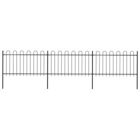 Garden fence with black steel arrowhead tips 5.1x1 m by vidaXL, fence panels - Ref: Foro24-277658, Price: 208,35 €, Discount: %