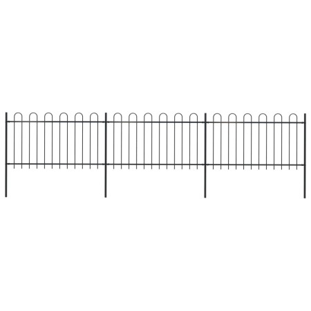 Garden fence with black steel arrowhead tips 5.1x1 m by vidaXL, fence panels - Ref: Foro24-277658, Price: 246,67 €, Discount: %